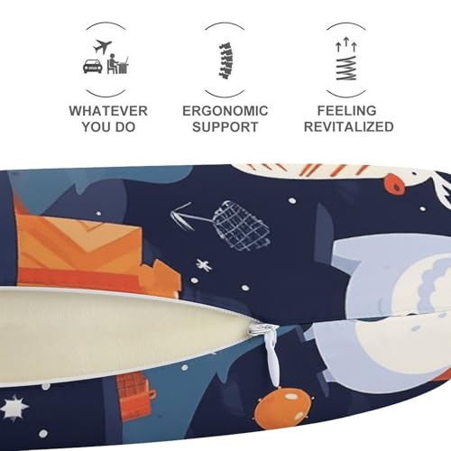 Almohada de viaje espuma viscoelástica tamaño único miniatura 5
