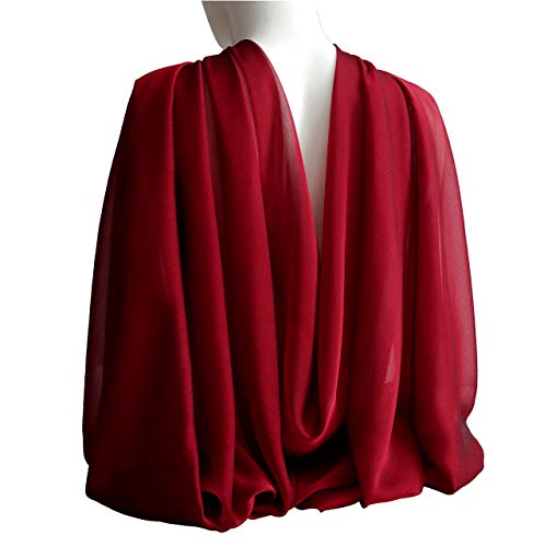 red chiffon wrap