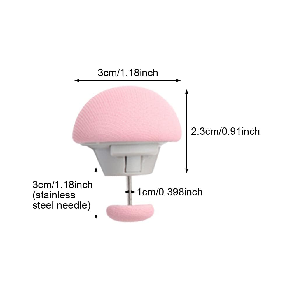 ZENHUB Mushroom Quilt Fixing Pins, Pink, Pack of 10, Duvet Cover Clips, Anti-Movement Bed Fasteners for Curtains and Cushions 1