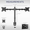 VIVO Dual Monitor Desk Mount, Holds 2 Computer Screens up to 30 inches and 22lbs Each, Heavy Duty Fully Adjustable Steel Stand with C-Clamp and Grommet, Black, STAND-V002 #3