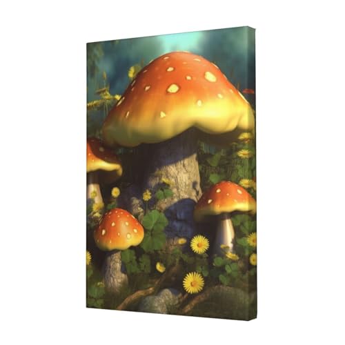 Poster champignon pour mur vide salon et toile tournesols decoration chambre 30x45