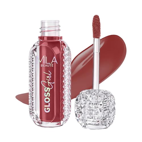 Image of MILA BEAUTE Gloss Girl Lip Gloss|Enriched With Mango Seed Butter & Hyaluronic Acid |Light Weight & Non-Sticky Formula|Gives Fuller-Lip Effect & Extra Hydration | High Shine Finish-New Era, 2.8 Ml