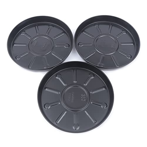 ARPITUYN Plant Caddy with Wheels, 3 Pack Black Heavy Duty Plant Stand with 360° Universal Wheels, Plant Pot Pallet Dolly Caster Round Rolling Plant Pot Tray to Carry Potted Flower Pot