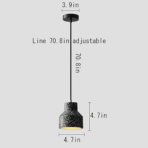 Miniatura 7 de Lámpara colgante pequeña de terrazo industrial retro, decoración de interiores, lámpara colgante de techo para isla de cocina, comedor, dormitorio,
