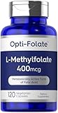 Carlyle L Methylfolate 400 mcg | 120 Vegetarian Capsules | Optimized and Activated Methyl Folate | Non-GMO & Gluten Free Supplement | by Opti-Folate