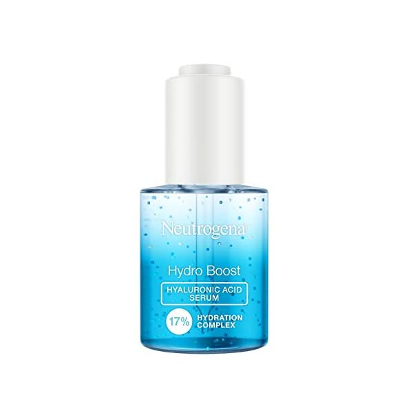 Neutrogena Hydro Boost Hyaluronic Acid Serum For Face with Vitamin B5, Lightweight Hydrating Face Serum for Dry Skin, Oil-Free, Non-Comedogenic, Fragrance Free, 1 oz