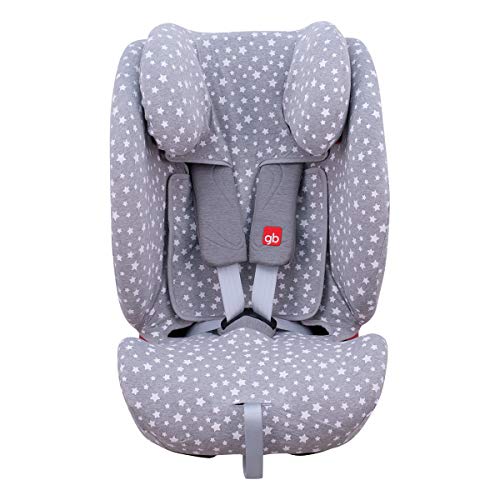 JYOKO KIDS Rivestimento per seggiolino auto in cotone compatibile con GB Everna (White Star)