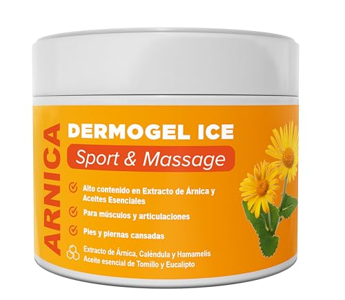 QKnatur - GEL CREMA ARNICA MONTANA - 500 ml- Para músculos y de articulaciones - Alto contenido en extracto de Árnica, de Caléndula, Hamamelis - Para Masaje