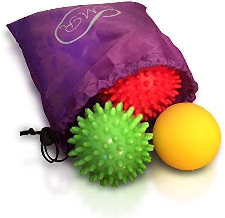 Massage Ball 3 Pack for Myofascial and Plantar Fasciitis Foot Pain Relief