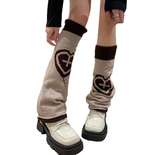 Girls Lolitas Leg Warmers Knitted Flared Leg Sleeves Baggy Cuffs Ankle Heap Socks Uniform Foot