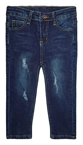KIDSCOOL SPACE Big Boys Jeans,Elastic Band Inside Ripped Stretchy Soft Slim Denim Pants