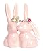 Beth Marie Luxury Boutique Bunny Rabbit Ring Holder, Pink Ceramic Engagement and Wedding Ring Holder, Measures 2.75" Wx3.25 Hx1.75 D