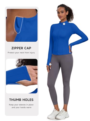 VUTRU Women's Workout Yoga Jacket Lightweight Slim Fit Athletic Full Zip Running Sport Track Shirts3