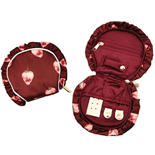LYLXSF Jewelry Box Jewelry Box con patrón de fresa de fresa