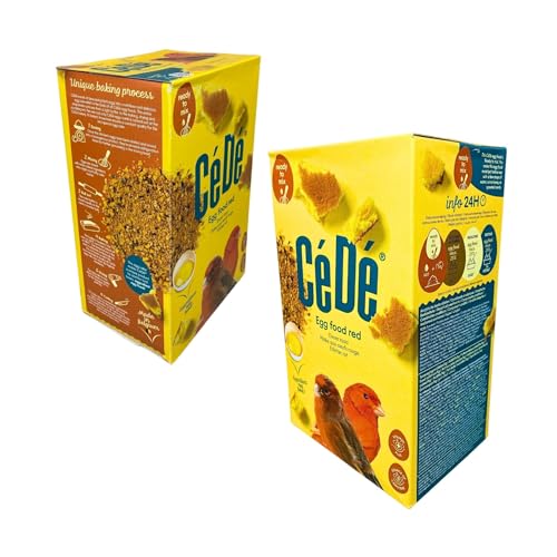 Cédé Red Factor Canary Food – 2Pc of Nutritional Bird Food with Essential Proteins for Breeding, Molting, and Red Color Enhancement, Supplement for Vibrant Canary and Finch Feathers
