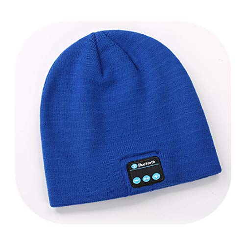 Preisvergleich Produktbild maiqu1983 Drahtloser Bluetooth-Hut Anruf Musik Stereo Strickmütze Stereo Lautsprecher Headset (blau, 22.5 X 21.5 cm / 0.74 X 0.71 inches)