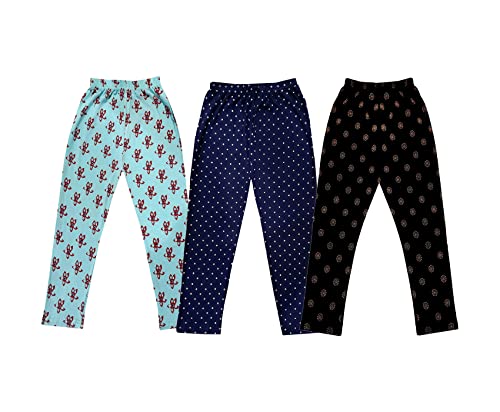Image of KAYU Kids 100% Cotton Printed Capri for Girls - Regular Fit [Pack of 3]