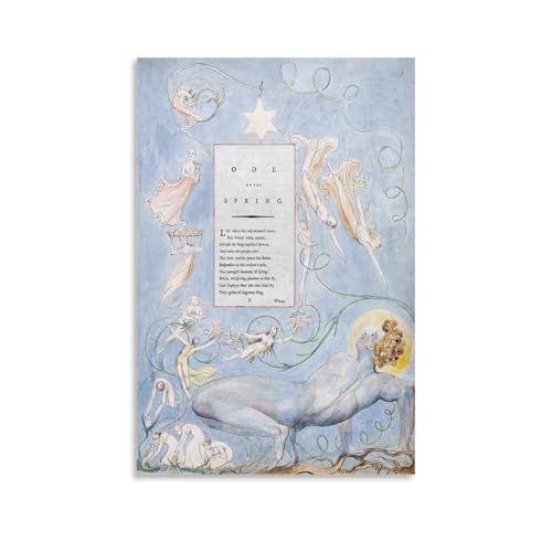 The Poems of Thomas Gray Ode on The Spring by William Blake Poster�A�[�g���[�N�{�[�h�A�E�H�[���X�e�b�J�[�A�C���e���A�f�U�C���|�X�^�[�A�����◾�̑����A�V�z�j���̃M�t�g�B 20x30inch(