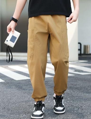 Boys Cargo Joggers Quick Dry Water Resistant Pants Lightweight Outdoor Pants4