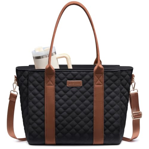 Image of LOVEVOOK Teacher Tote Bag for Women, Work Tote Bag fits 15.6-Inch Laptop