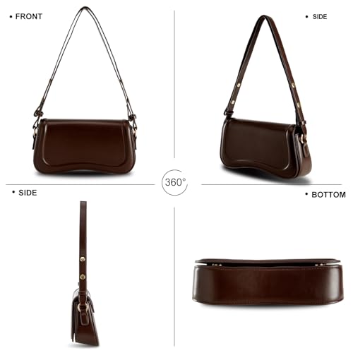 Image of Small Shoulder Bag for women,Crossbody Purses,Leather Tote Handbag Clutch Hobo Purse,with Zipper Closure for Women