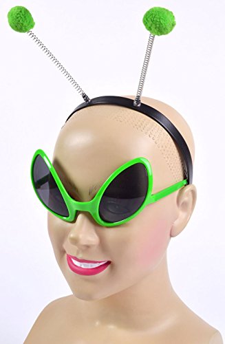 Bristol Novelty DS160 Alien Set Glasses and Headband, Unisex-Adult, One Size