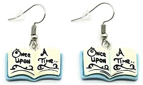 Book Lover Earrings Book Club Writer Gift Librarian Gift Story Once Upon A Time Earrings