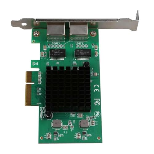 Image of 2.5Gbps Dual Port PCIe Network Card - Intel I225-V Chipset, 2-Port 2.5GBASE-T RJ45 Ethernet LAN Adapter, PCI Express x4 (x1 Compatible), Internal NIC for Gaming & Workstation