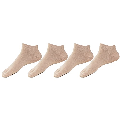 Bonjour Women'S Cotton Regular Socks (Bro670Thmb_Sk-Po4_Beige_Free)
