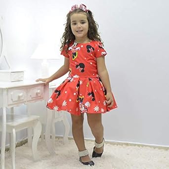 vestido vermelho infantil simples