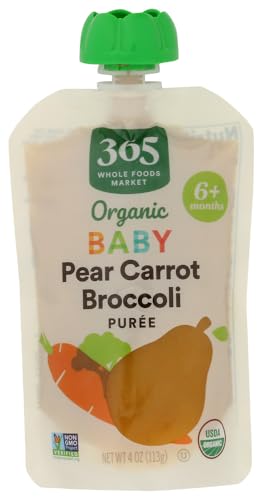 365 by Whole Foods Market Organic Pear Carrot Broccoli Baby Food Sgl 4 OZ