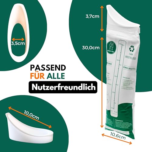 Urinbeutel Jonhy Wee Pinkelbeutel für unterwegs 600ml 3 Stück