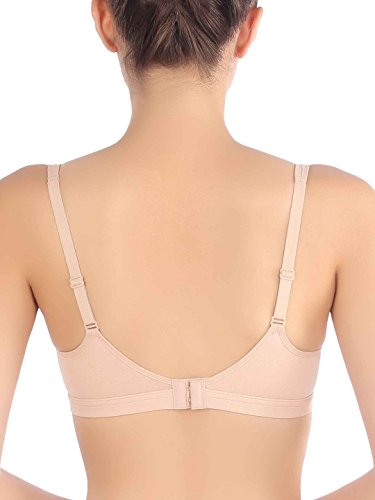Image of Triumph Beginner Bra for Women Padded Non Wired Bra Wireless Full Coverage Lingerie for Teens Lightly Padded Cut-n-Sew Support Wide Straps Elastic Bottom Band Pack of 1