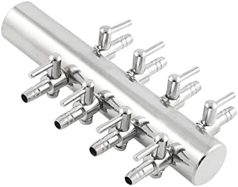 Timiy 8-Way Aquarium Air Flow Control Lever Valve Distributor Fish Tank Splitter Pump Accessories Made of Chromium Copper