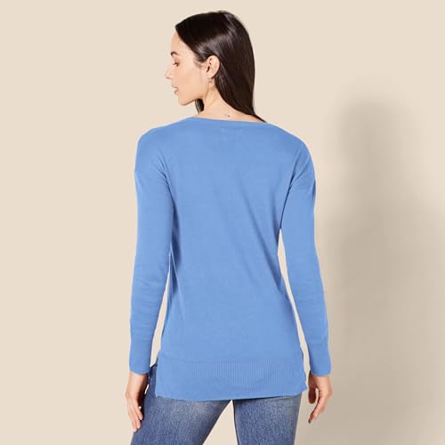 Image of Amazon Essentials Women's Lightweight V-Neck Tunic Sweater, Long Sleeve, Ribbed (Available in Plus Size)