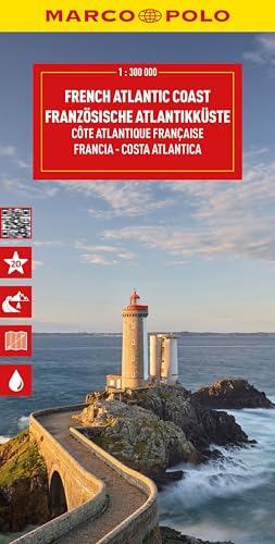 MARCO POLO Reisekarte Französische Atlantikküste 1:300.000: Dordogne, Aquitaine, Gascogne, Bordeaux, Biarritz, Toulouse, La Rochelle - Straßenkarte ... Highlights und digitaler Erweiterung