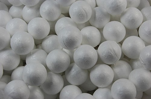 Chengyida 100-Pack Mini Balls Crafts Foam For Modeling,School Xmas Arts & Crafts Smooth Polystyrene Foam Balls 25Mm/1", White #TOP3