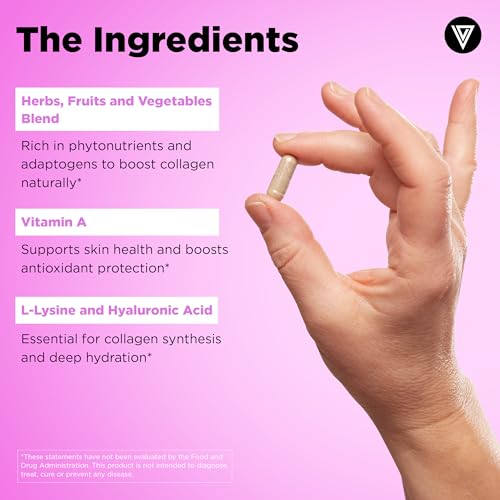 image for Vital Vitamins Vegan Collagen Booster - with Silica and Hyaluronic Aci