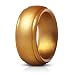Saco Band Silicone Ring for Men Rubber Wedding Band - 1 Ring (Shiny Gold, 10.5-11 (20.6mm))