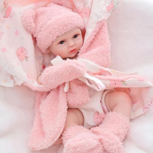 Muñeca Bebé Reborn Silicona 12 Pulgadas Realista miniatura 4