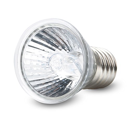 LC Prime Lámpara de Luz Concentradas para Terrarios,Lámpara Compacta Tropical para Reptil 50W 3.0 UVB Apropiada para Reptil y Batracio Glass Blanco, by