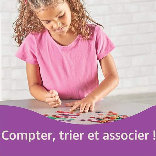 Objets à compter transparents 6 couleurs pour jeux de tri 5 ans et plus - 2