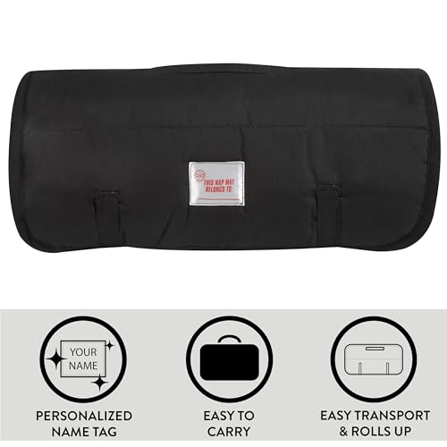 Image of Super Soft Plush Toddler Quilted Nap Mat with Built in Blanket and Pillow