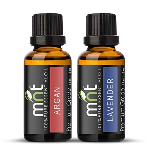 Image of MNT Combo of Argan Oil and Lavender Oil For Hair Growth, Skin care (Each 15ML) - 100% Pure Natural Oil