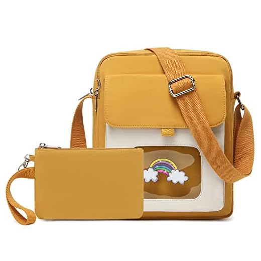Lanola Small Crossbody Purse for Teen Girls,Cute rainbow Purse Crossbody Bag Tween Gifts for Kids 12-15 -Yellow