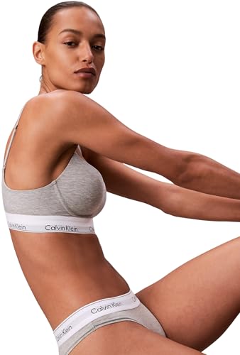 Calvin Klein Damen Push-Up BH Plunge Gepolstert, Grau (Grey Heather), 65E – Ansicht 4