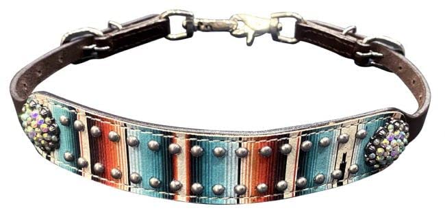 Showman Southwest Serape Print Leather Wither Strap