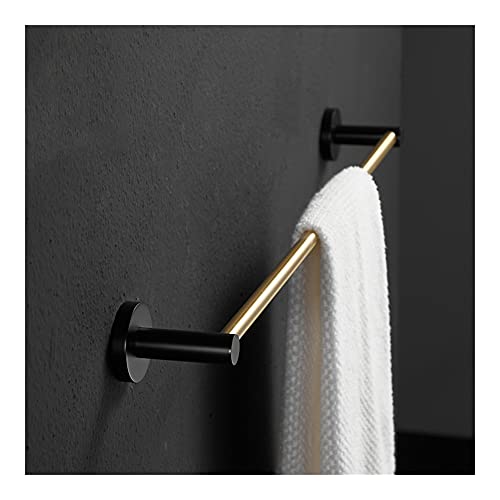 Barre de serviette en laiton CRODY double porte-serviette mural or - 3