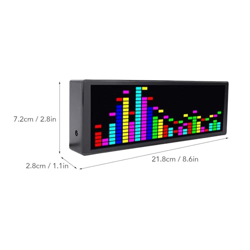 Espectro Musical LED RGB para Escritorio y Configuración Gaming con Reloj Yunseity 8