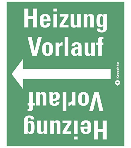 LEMAX® Rohrleitungsband Heizung Vorlauf, praxisbewährt, ab Ø 50mm, grün/weiß, 33m/Rolle